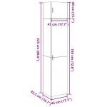 Úložná skrinka hnedý dub, kompozitné drevo